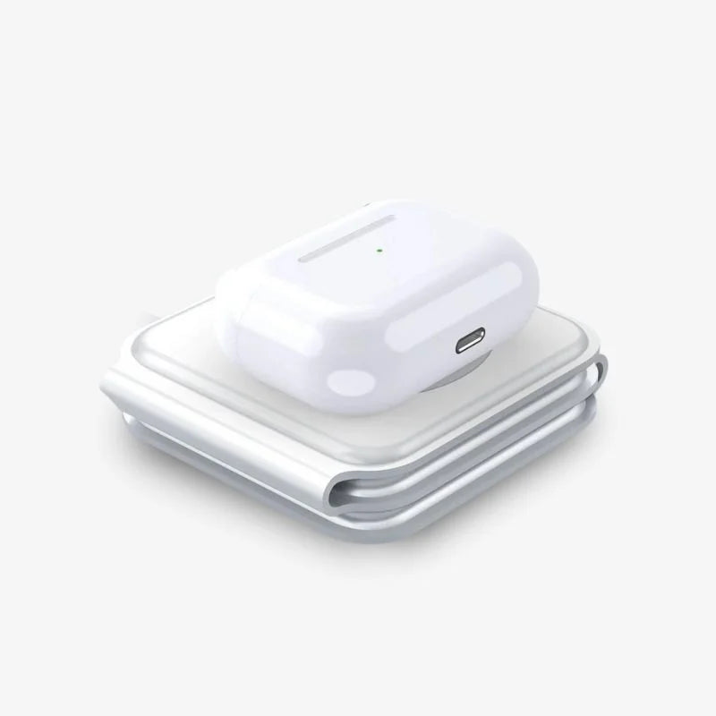 3-in-1 Faltbare Ladestation für Smartphones und Tablets – Kabelmanagement, Kompakt und Tragbar, Schwarz 4