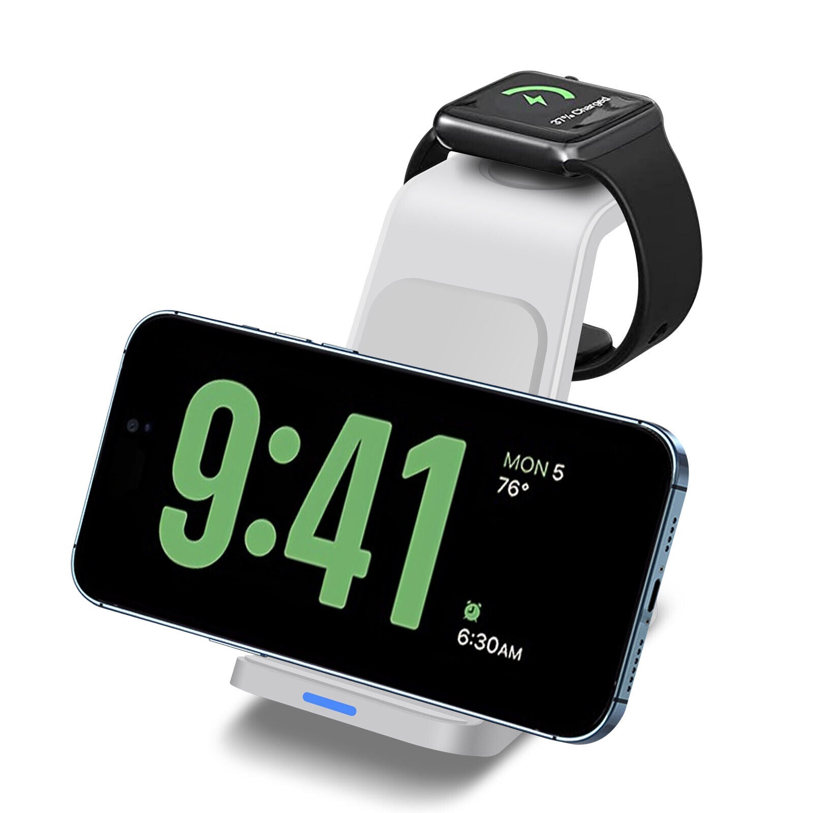 3-in-1 Kabellose Ladestation für iPhone, AirPods und Apple Watch – Schnell, Sicher und Kompakt in Schwarz 0