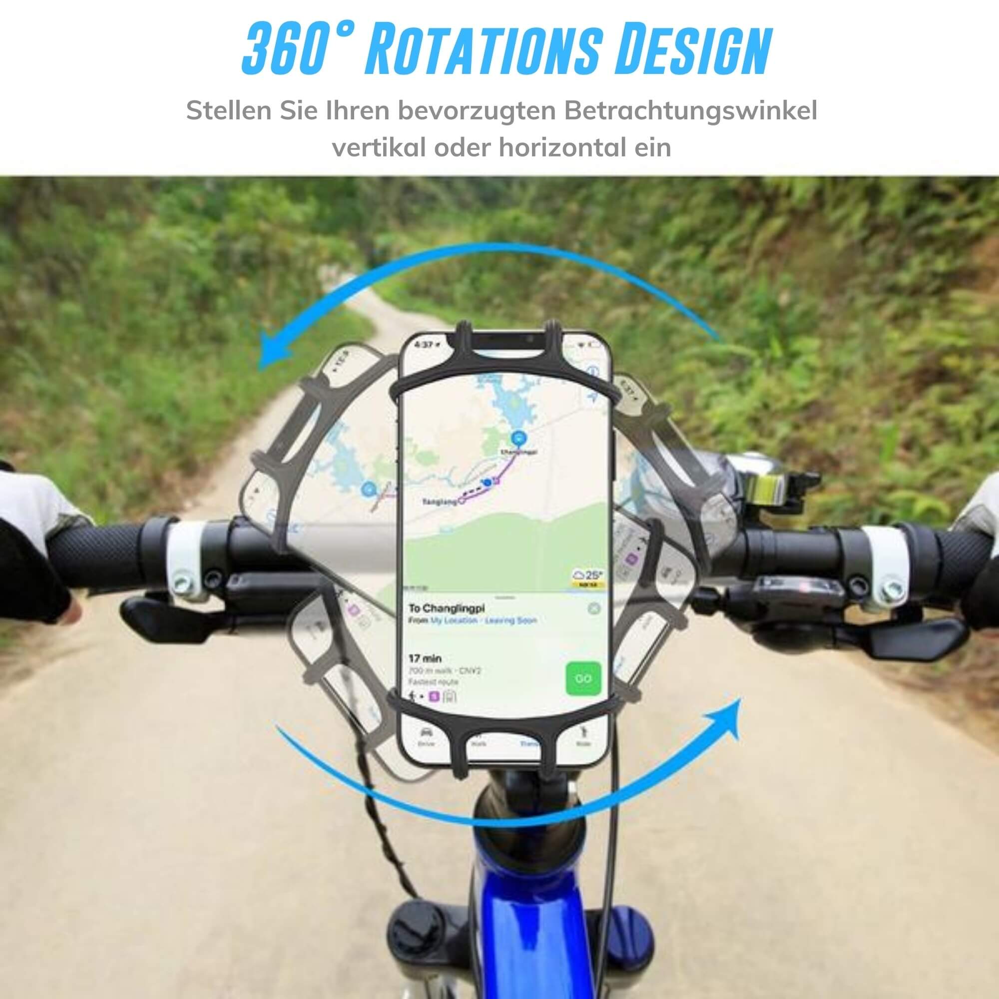 360° Handyhalterung fürs Fahrrad, Motorrad & Auto - FlexGrip 5