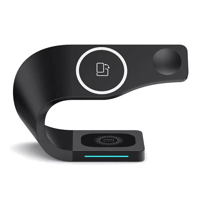 4-in-1-Ladestation für iPhone, Apple Watch und AirPods – Schnelles, sicheres Laden mit MagSafe-Technologie, kompaktes Design 0