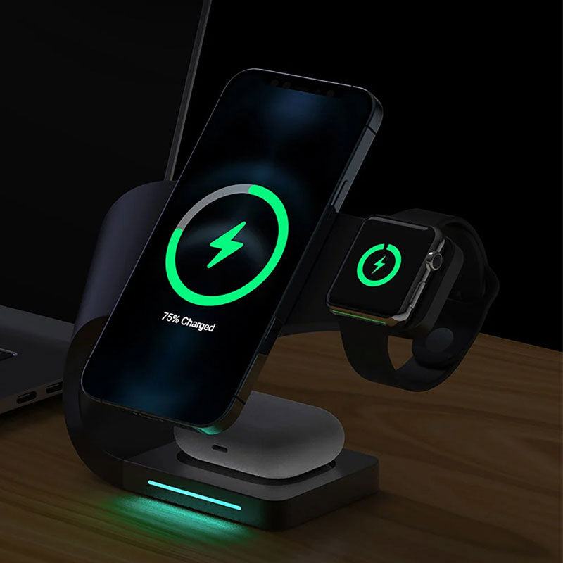 4-in-1-Ladestation für iPhone, Apple Watch und AirPods – Schnelles, sicheres Laden mit MagSafe-Technologie, kompaktes Design 5