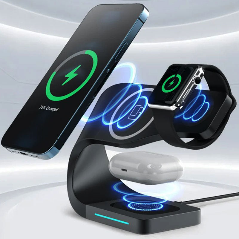 4-in-1-Ladestation für iPhone, Apple Watch und AirPods – Schnelles, sicheres Laden mit MagSafe-Technologie, kompaktes Design 6