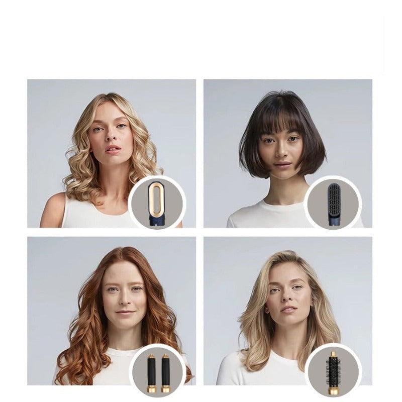 5-in-1 Haarstyler für Locken, Wellen und Glätten – Hitzeschutz für alle Haartypen, Zeitsparend und Innovativ 5