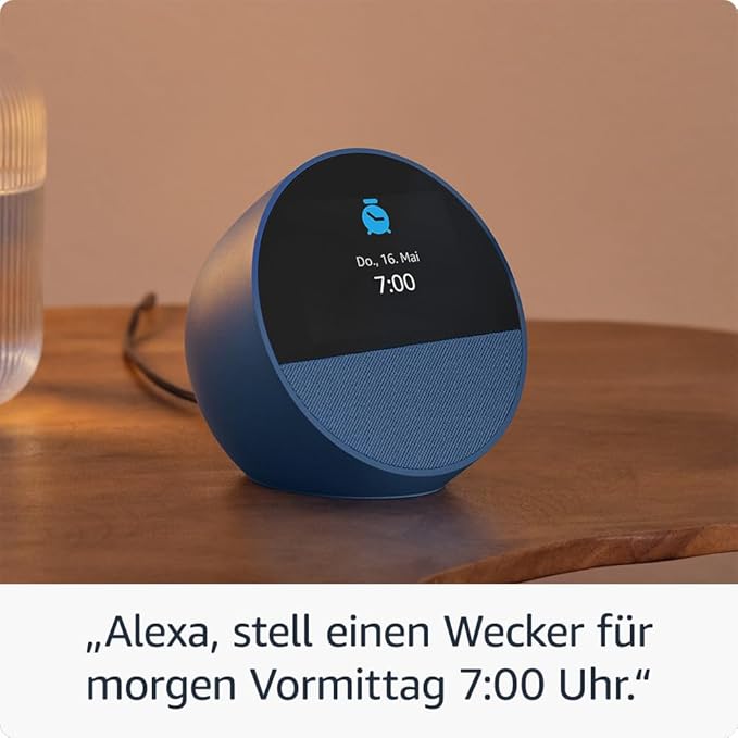 Echo | Spot 2024 Smart-Wecker mit Alexa, Farbe Blau