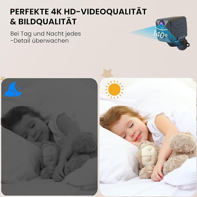 Optivue | Mini Überwachungskamera Kabellos Schwarz