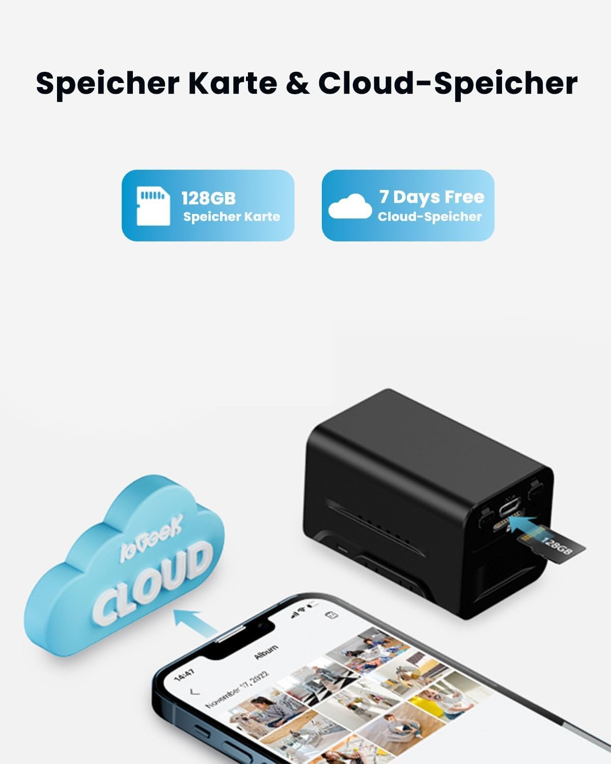 SecureCam | Außenkamera 1080P mit Bewegungsmelder