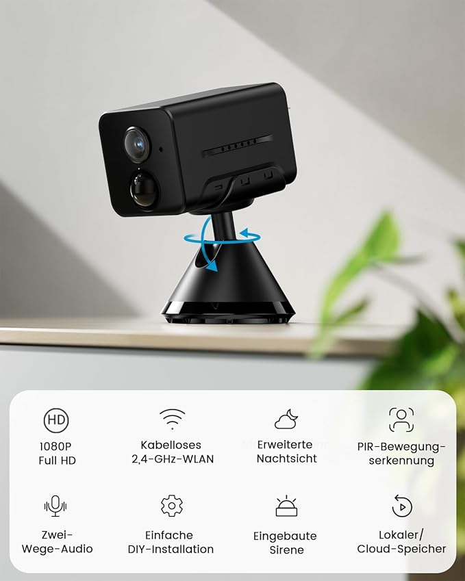 SecureCam | Außenkamera 1080P mit Bewegungsmelder