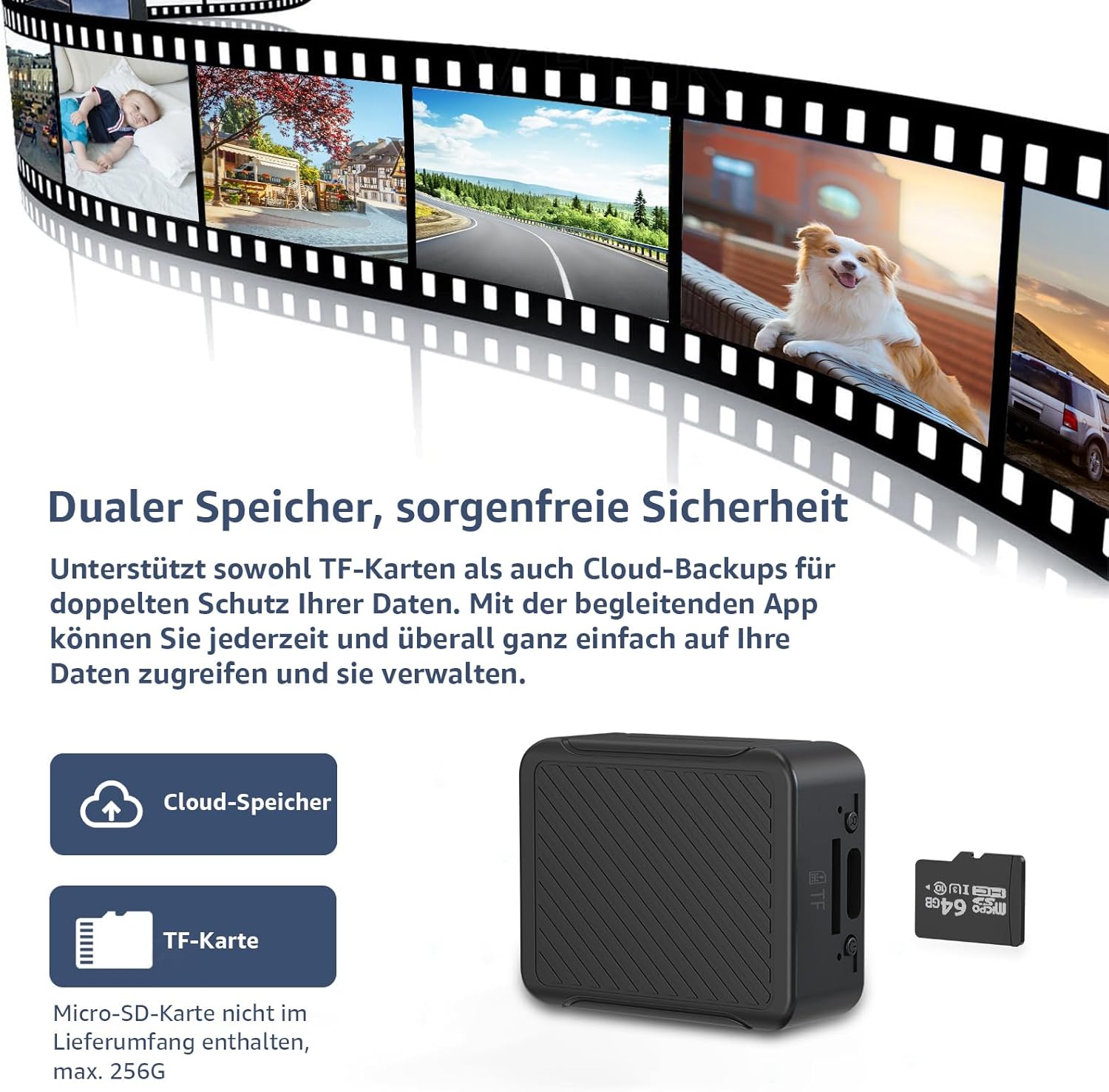 InvisiCam | Mini Überwachungskamera Kabellos Schwarz