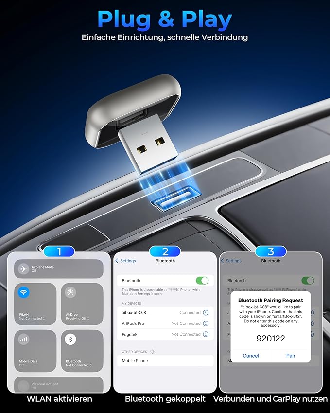 CarLink | Drahtloser CarPlay & Android Auto Adapter