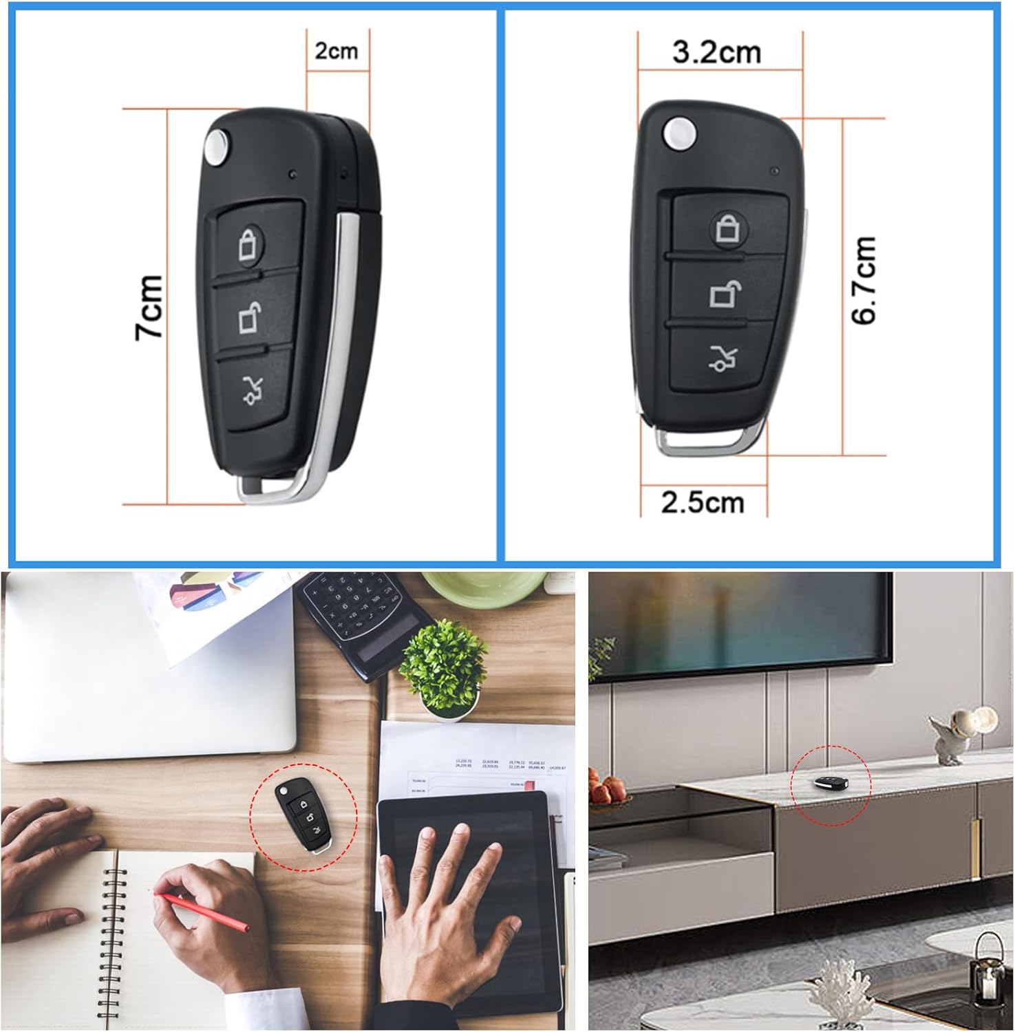 ANGMI | Mini Autoschlüssel Bodycam 1080P HD