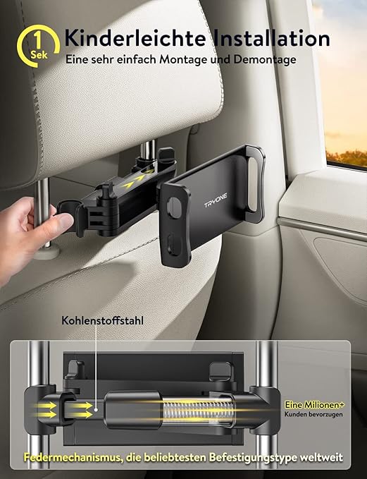 Auto Tablet Halterung für Kopfstütze  360°