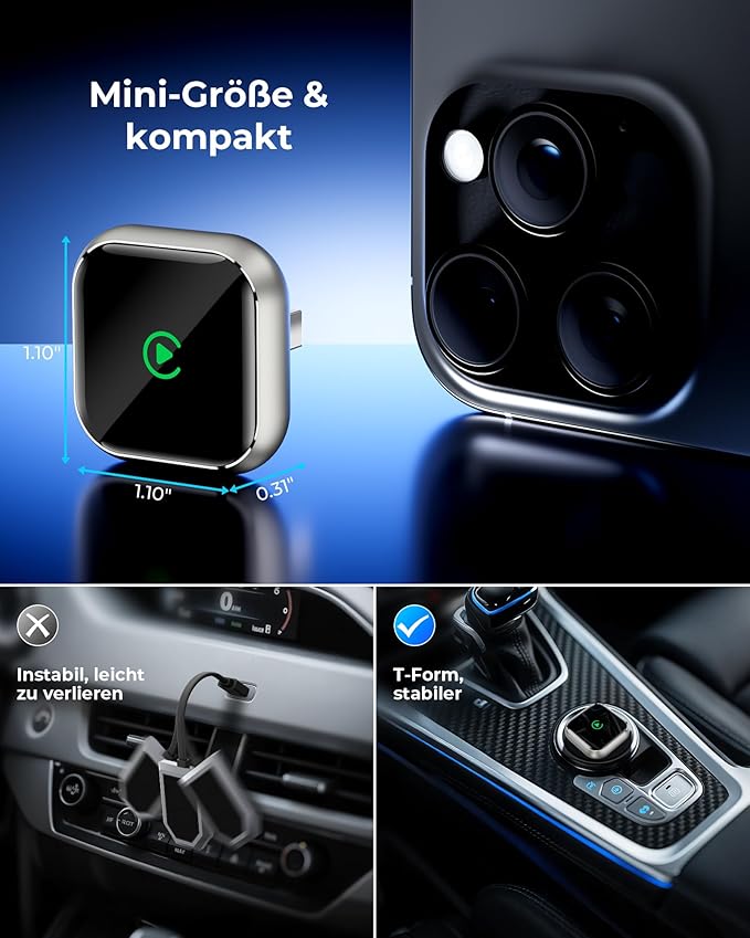 CarLink | Drahtloser CarPlay & Android Auto Adapter