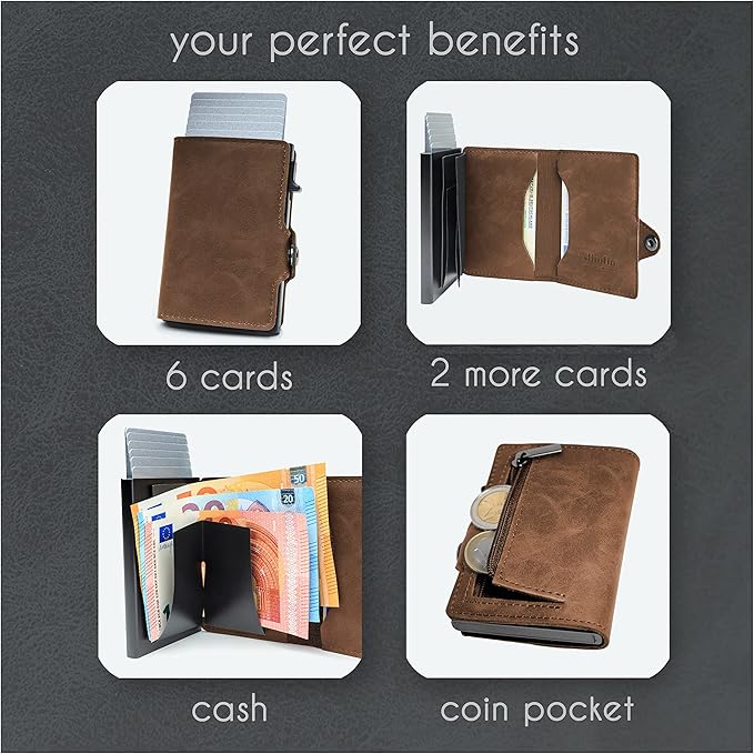 SecureHold | Kartenetui Herren aus Spaltleder