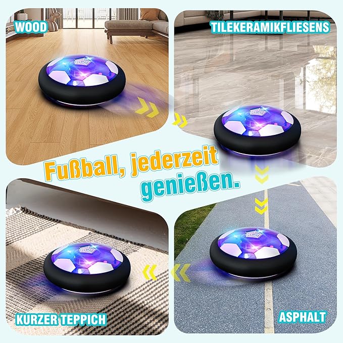 FunPlay | Schwebender Fußball mit LED-Licht und Musik