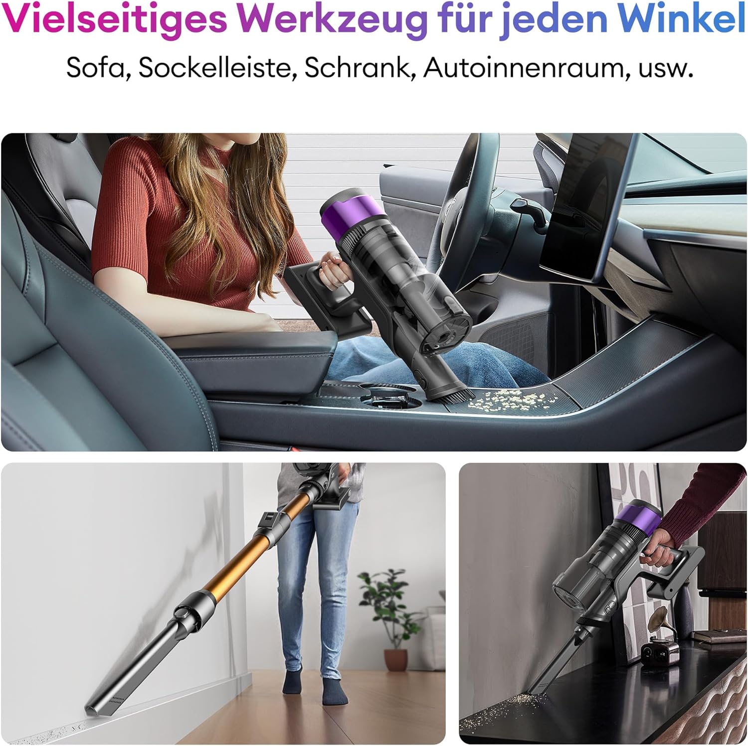 EcoSaug | Akku Staubsauger 60 kPa Kabellos