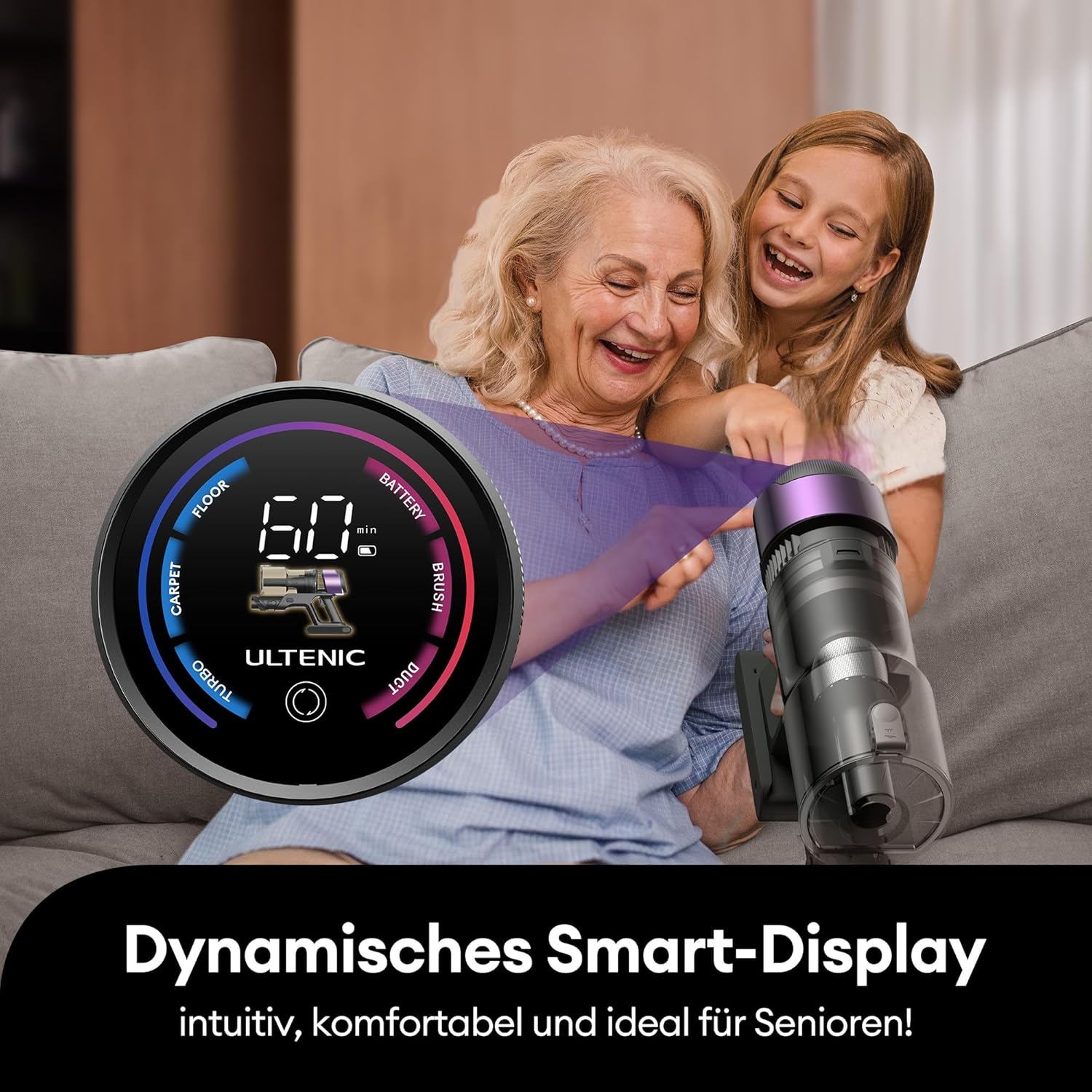 EcoSaug | Akku Staubsauger 60 kPa Kabellos