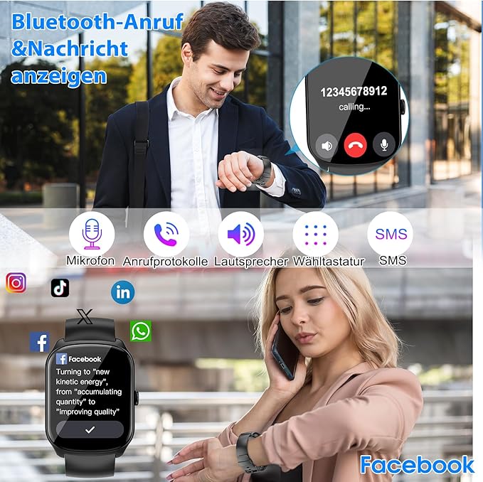 Tempo | Fitness Smartwatch für Herren & Damen