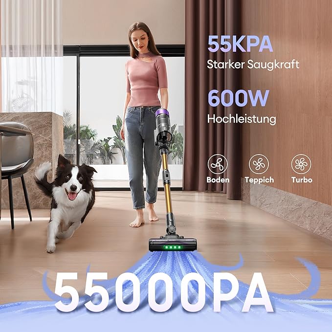 EcoSaug | Akku Staubsauger 60 kPa Kabellos