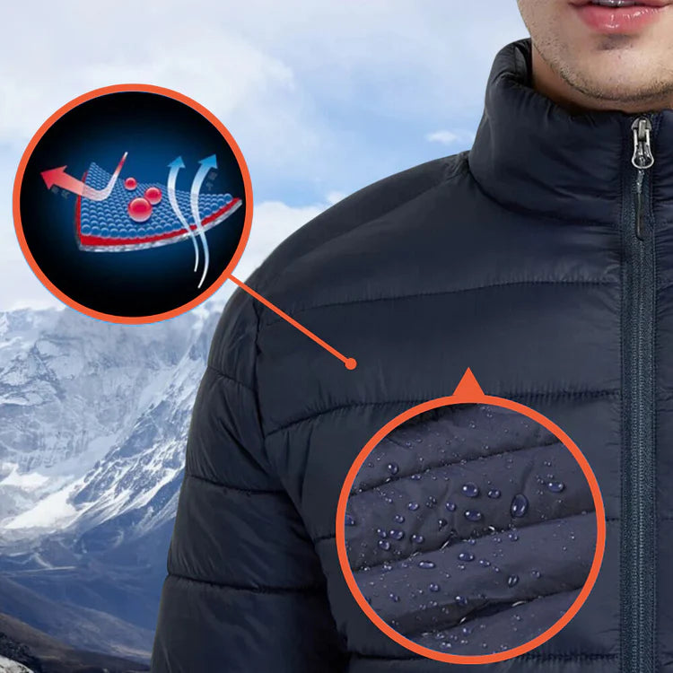 ThermoJacke Unisex | Beheizbare Jacke 9 Heizzonen 3 Stufen