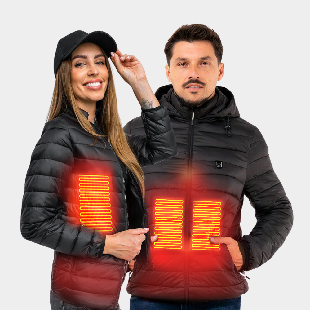 Beheizbare Jacke Herren mit 9 Heizzonen und 3 Temperaturstufen – Wind- und wasserabweisend für Outdoor und kalte Tage 2