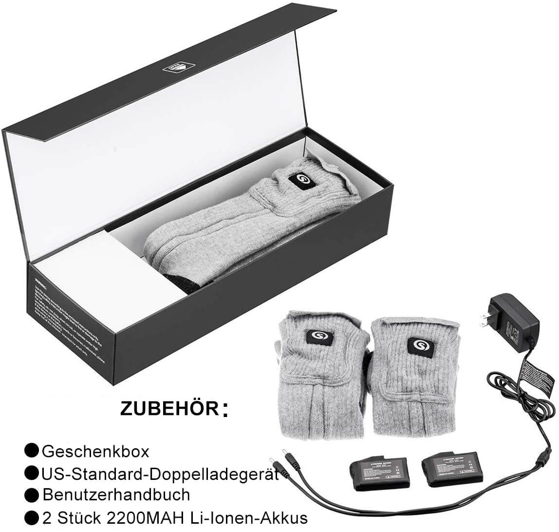Beheizbare Socken mit Akku - 6 Stunden Heizzeit für kalte Füße 7