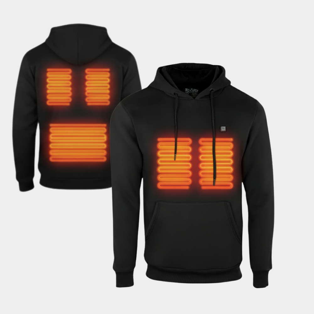 Beheizbarer Hoodie Unisex mit 5 Heizzonen, 3 Temperaturstufen und 16 Stunden Akkulaufzeit – ThermoHoodie™ 1