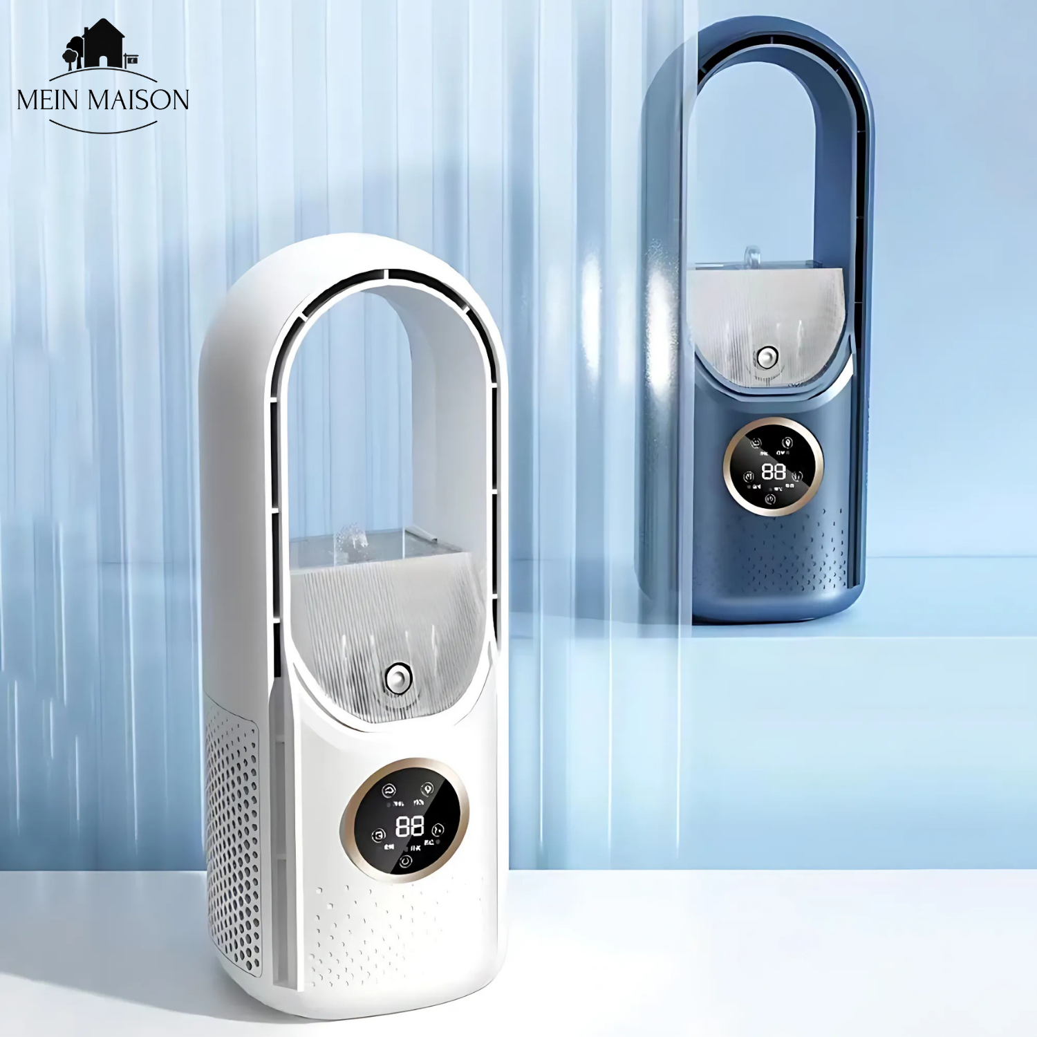 Bladeless USB-Luftkühler mit 6 Geschwindigkeitsstufen, Timer und Luftbefeuchtung – Leise, Mobil und Ideal für Büro und Schlafzimmer 2