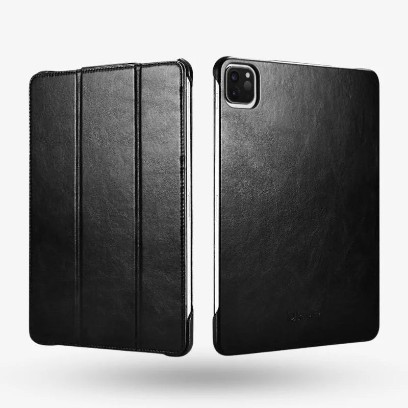 Echtleder Hülle für iPad Pro 11 und 12 – Schlanker Schutz, Präzise Passform, Schwarz 0