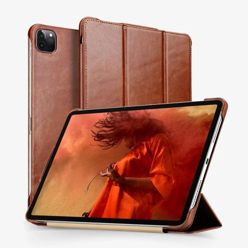 Echtleder Hülle für iPad Pro 11 und 12 – Schlanker Schutz, Präzise Passform, Schwarz 1