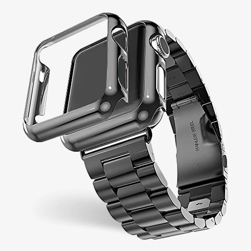 Edelstahl-Uhrenarmband für Apple Watch mit Gehäuse 0