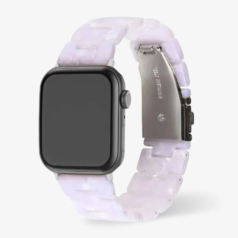 Elegantes Uhrenarmband aus Kunstharz für Apple Watch, Wasserbeständig 10