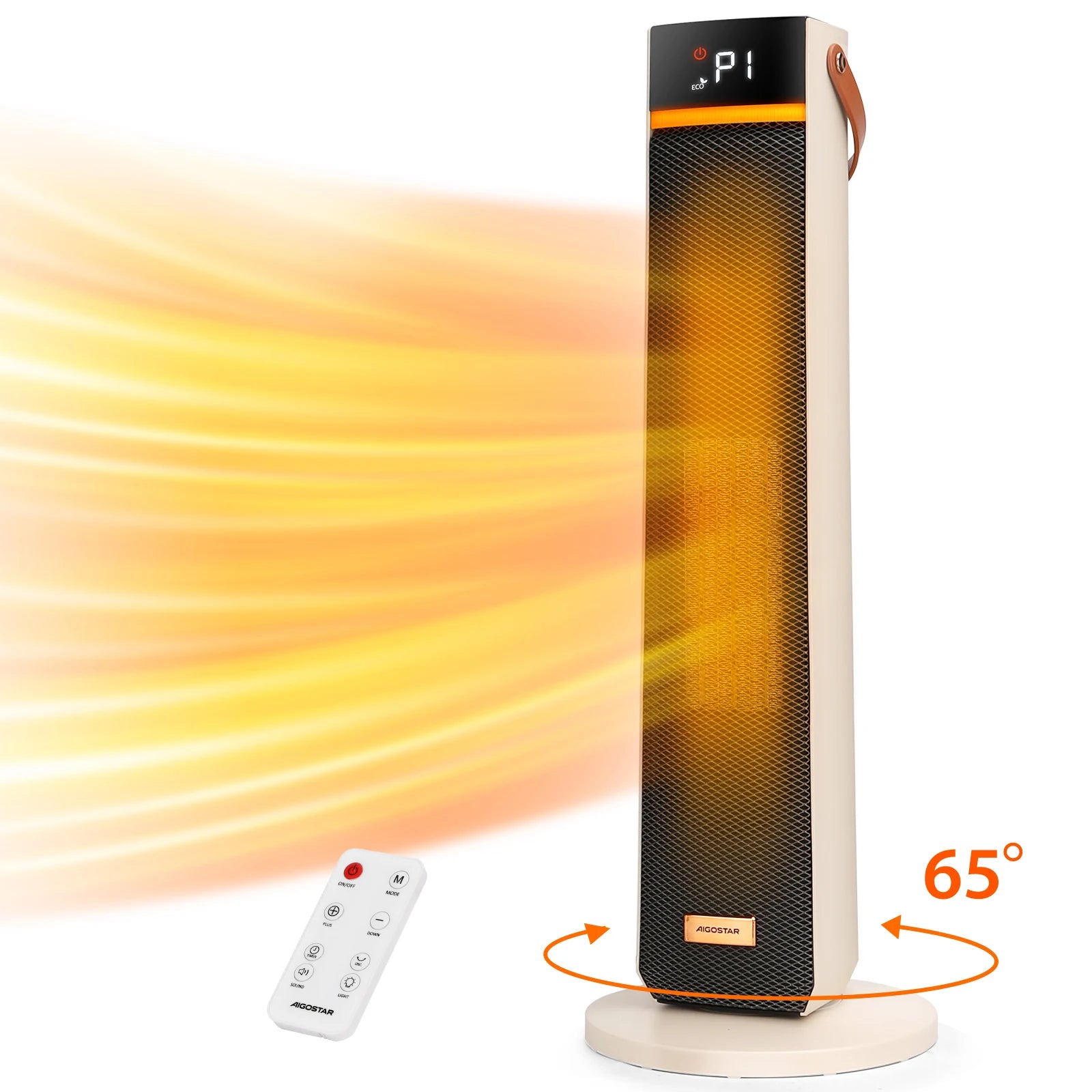 Energiesparender Heizlüfter mit PTC-Keramik-Technologie, 2000 W, 24-Stunden-Timer, Ideal für Bad und Wohnräume 0