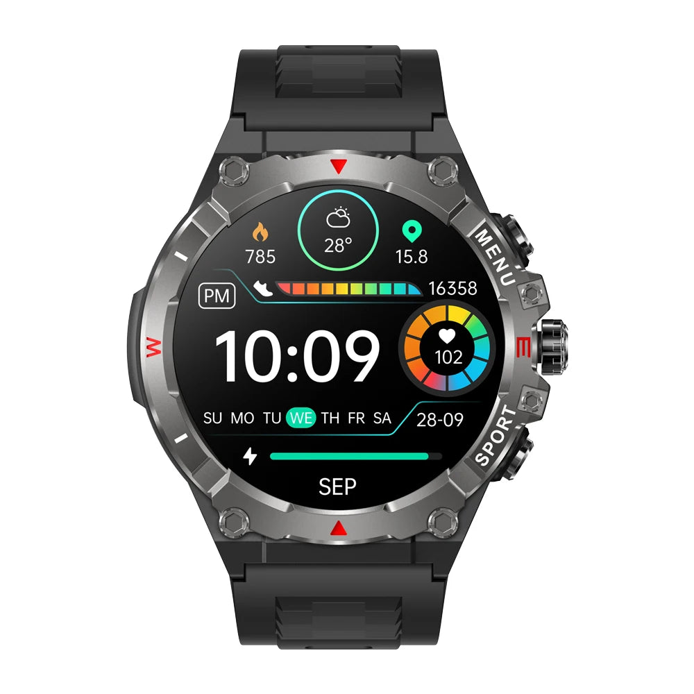 GPS-Smartwatch mit 1,43-Zoll-AMOLED-Display, Gesundheitsüberwachung und Bluetooth-Anruf – Leicht und Wasserdicht IP68 7