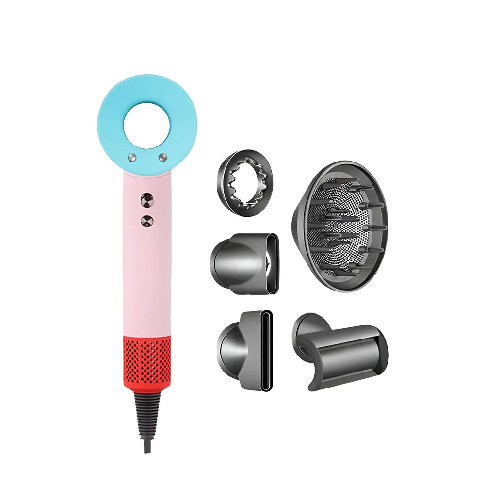 Haartrockner mit Ionen-Technologie und 5 Styling-Aufsätzen – Professioneller Föhn für Zuhause, Schnelles Trocknen, Gesunde Haare 10