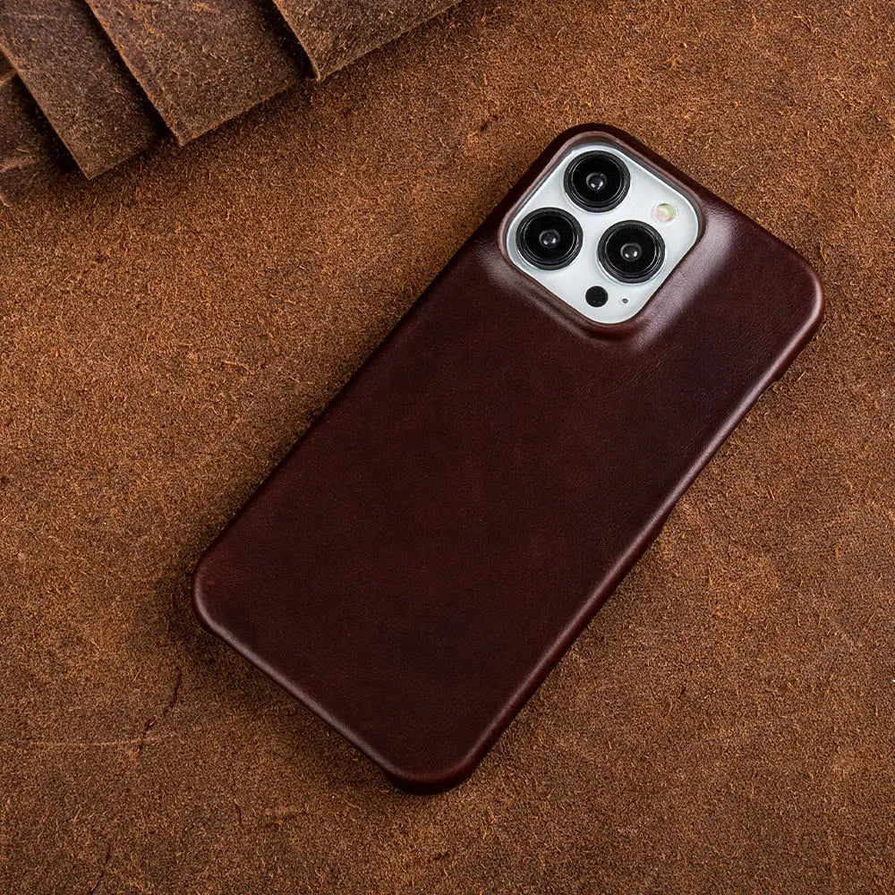 Handgefertigte iPhone Hülle aus echtem Rindsleder – Elegantes Design für iPhone 14 Pro, 14 Pro Max, 14 und 13 – Optimaler Schutz und Schlankes Design 7
