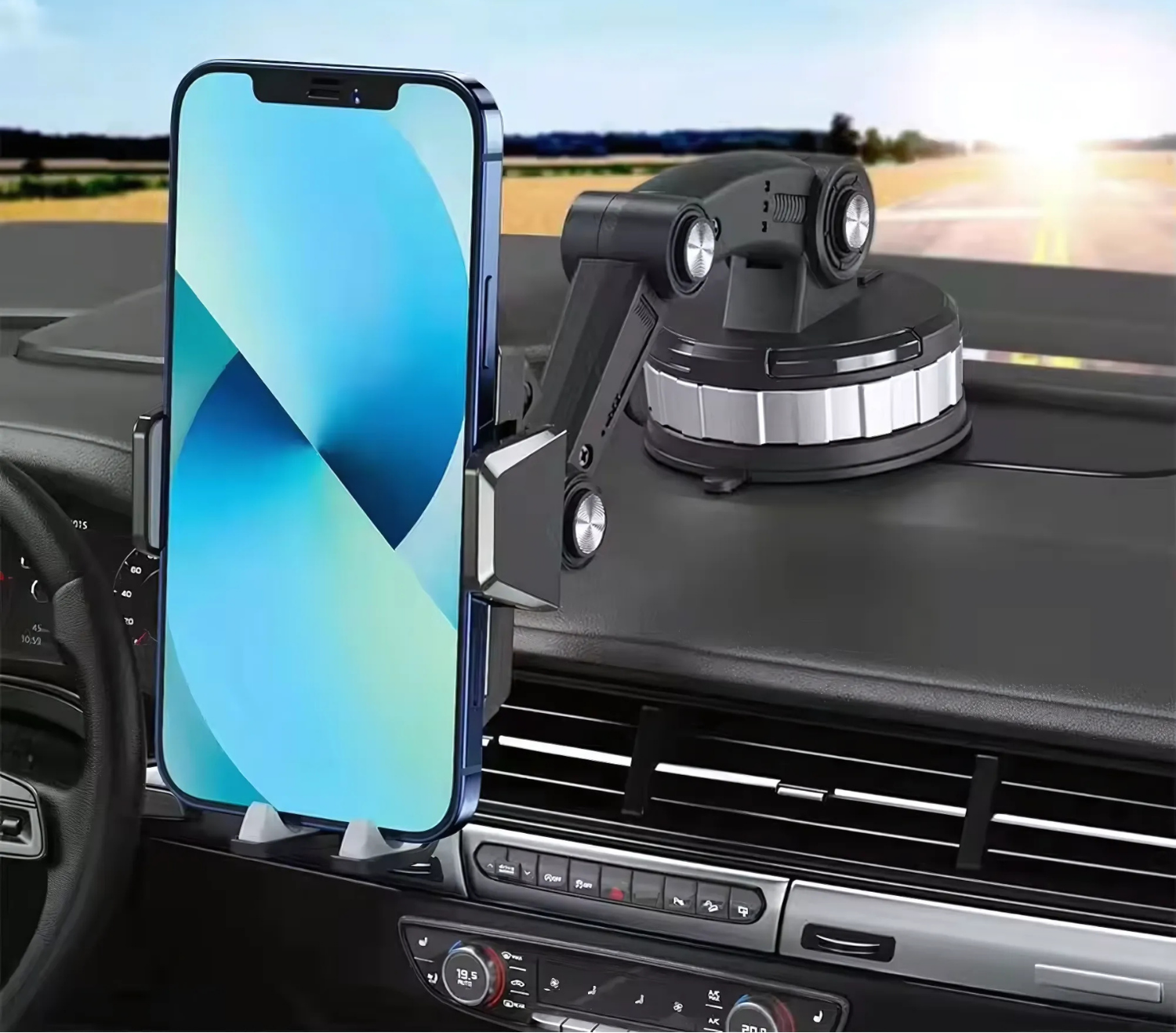 Handyhalterung fürs Auto mit Starker Saugnapf-Haftung und 360° Rotation – Einhandbedienung für Smartphones von 5-9 cm Breite 2