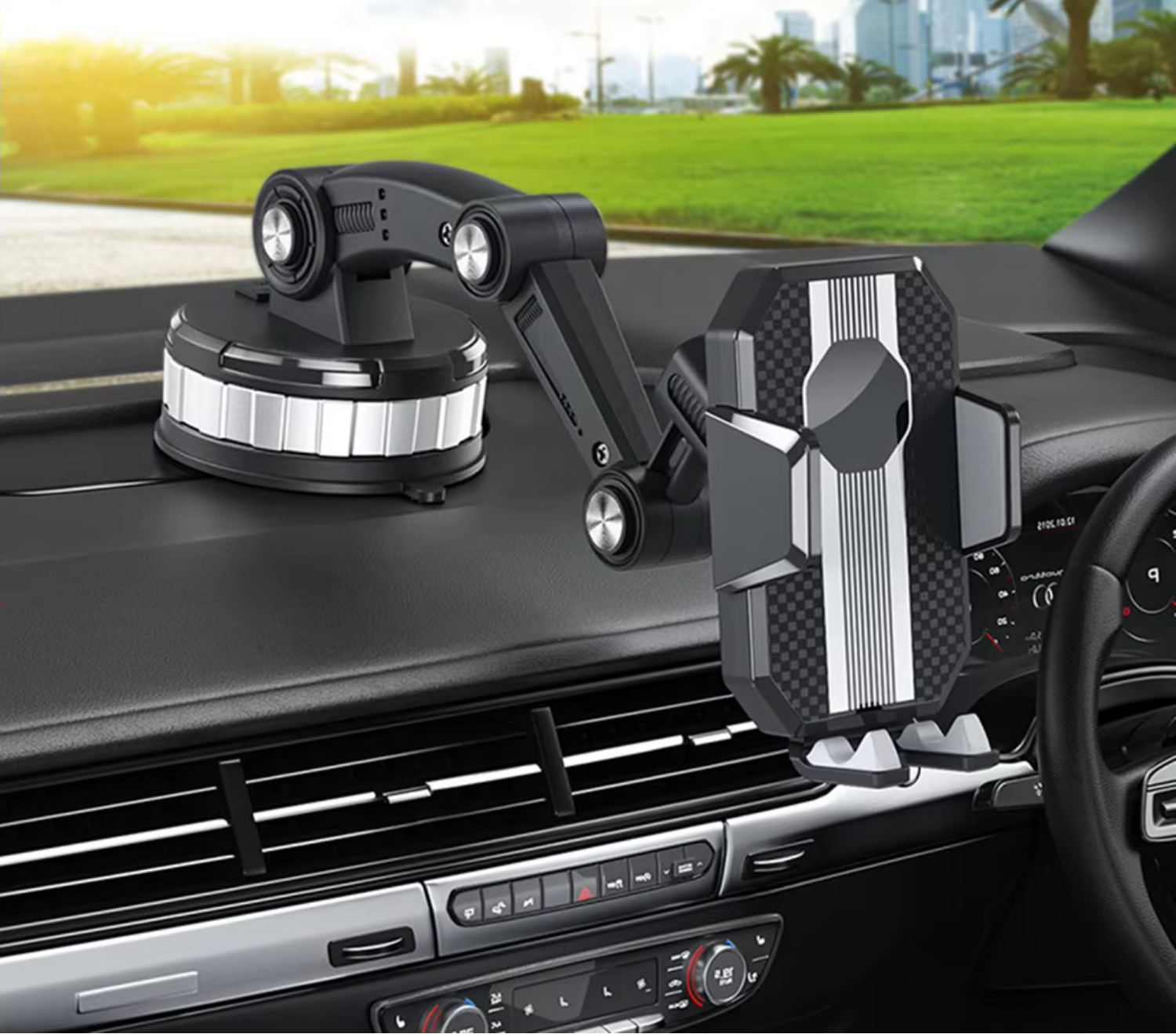 Handyhalterung fürs Auto mit Starker Saugnapf-Haftung und 360° Rotation – Einhandbedienung für Smartphones von 5-9 cm Breite 3