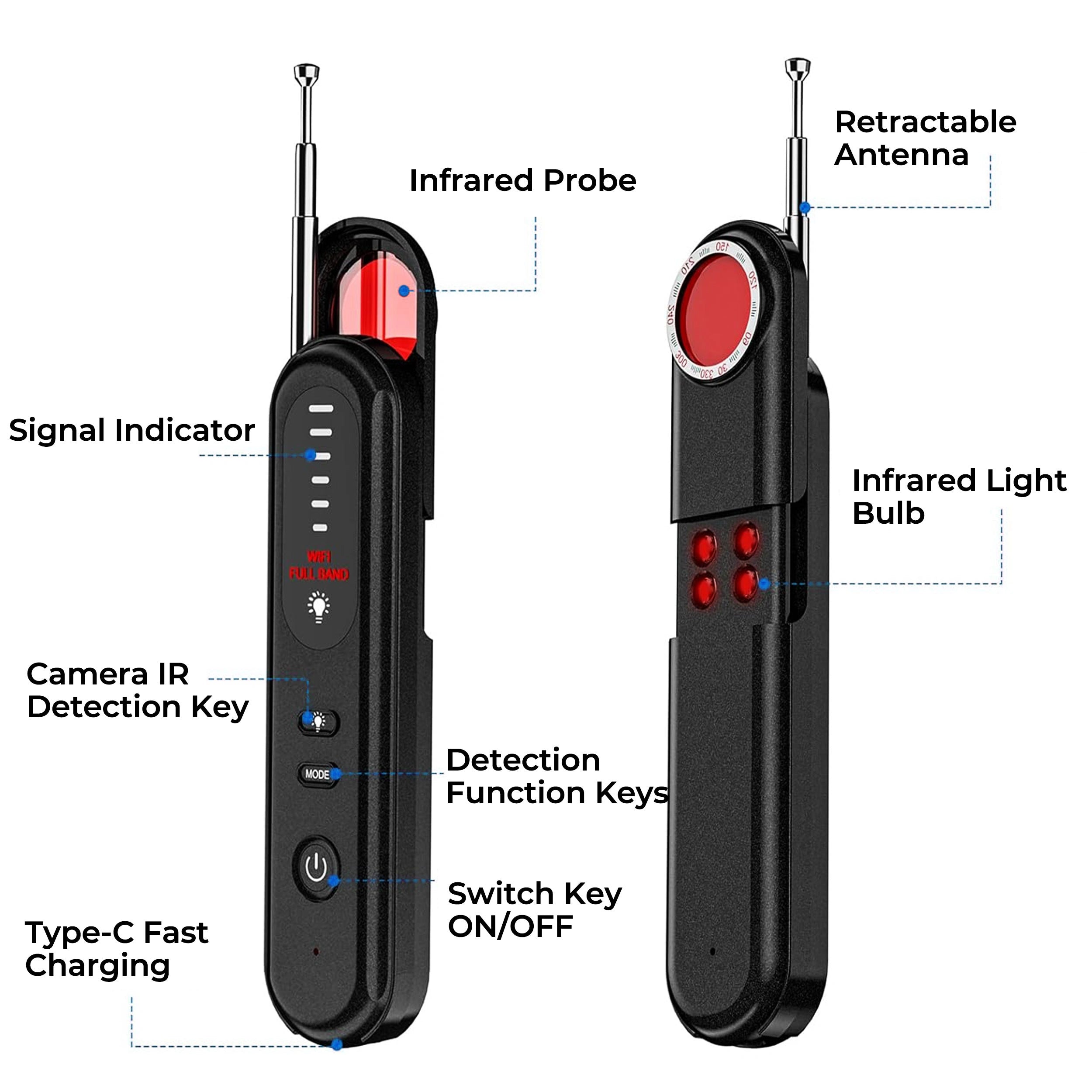 Intelligenter Detektor für versteckte Kameras und GPS-Tracker – Kompakt, leistungsstark und benutzerfreundlich 6
