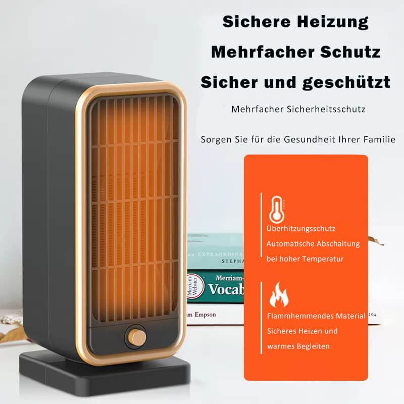 Keramik Heizlüfter 500W mit Thermostat – Energiesparend, Schnelles Heizen für Innenräume, Leise und Sicher 4