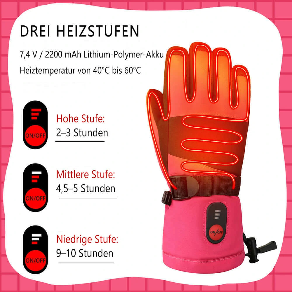 Kinder Heizhandschuhe mit Vollhandheizung – 8 Stunden Wärme, Wasserdicht, 3 Heizstufen für Winteraktivitäten 5