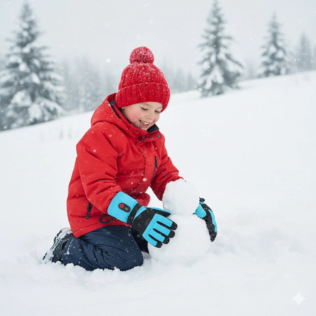 Kinder Heizhandschuhe mit Vollhandheizung – 8 Stunden Wärme, Wasserdicht, 3 Heizstufen für Winteraktivitäten 7