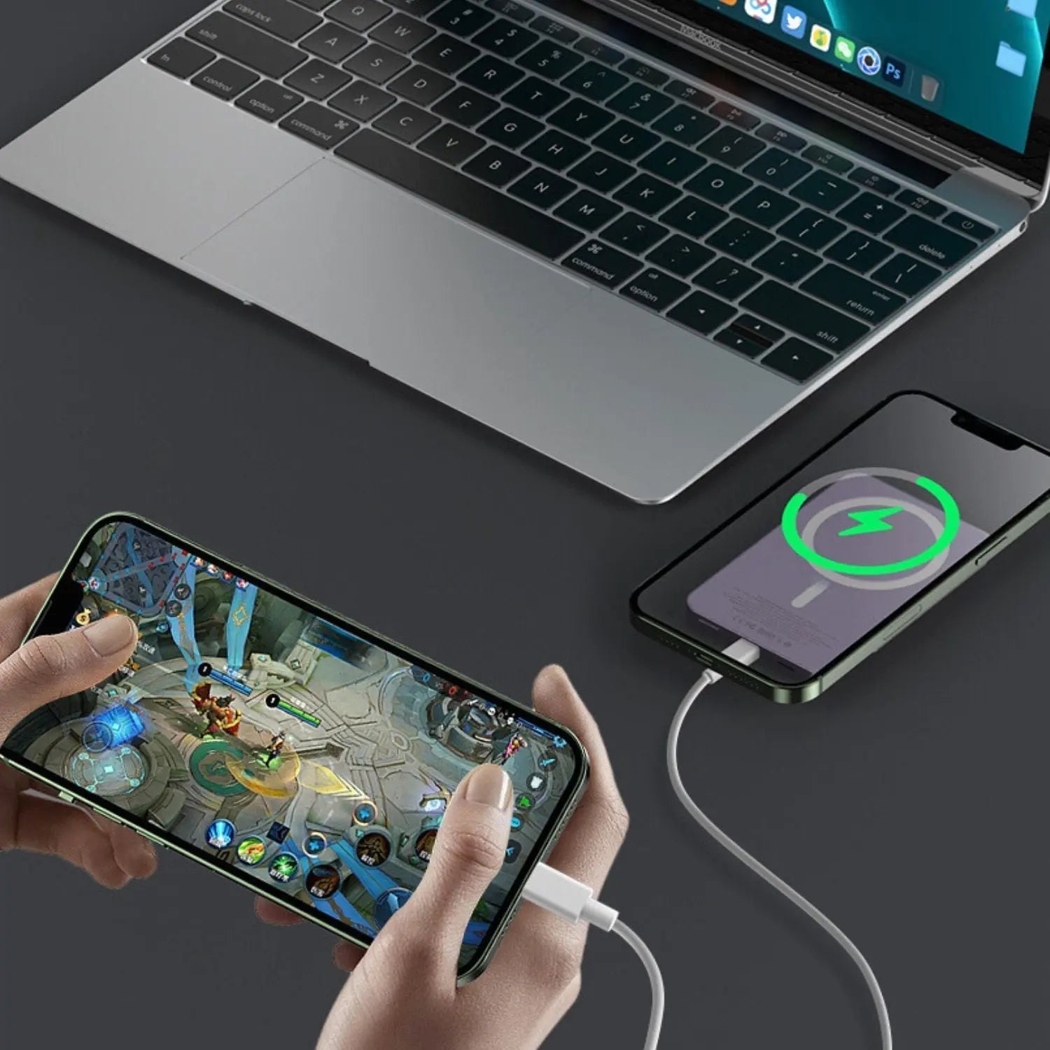 MagSafe Powerbank mit 10.000 mAh und Schnellladung – Magnetische Powerbank für iPhone und andere Geräte, tragbar und kompakt 3
