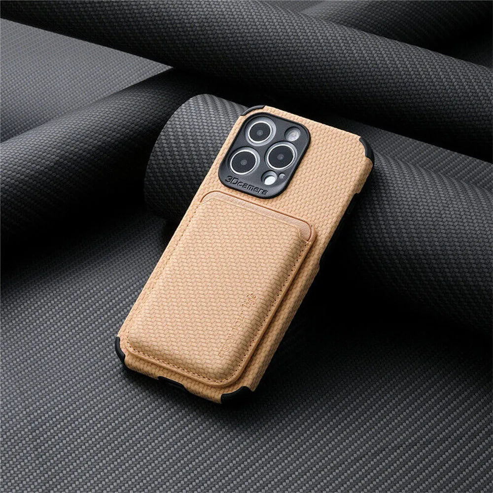 MagSafe iPhone Hülle mit Wallet aus Carbonfaser für iPhone 13, 14 Pro, 14 – Schlankes Design, Optimaler Schutz, Integriertes Kartenfach 4