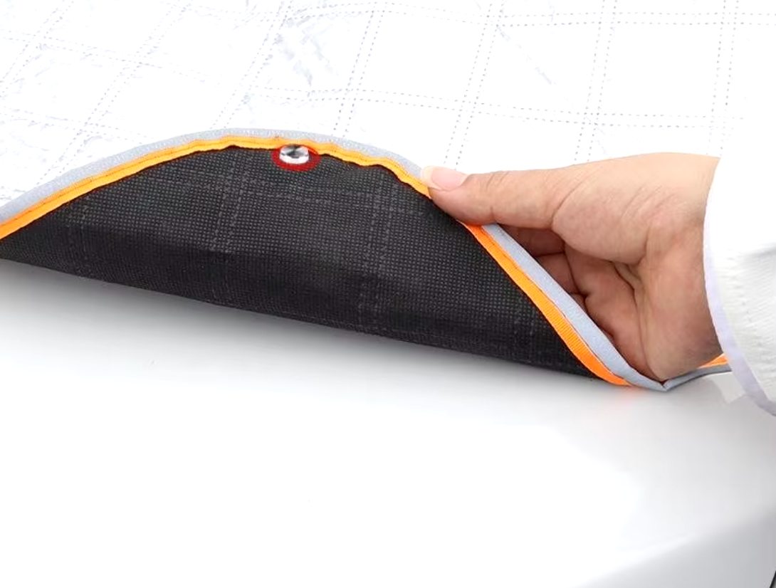 Magnetischer Schneeschutz für Autos – IceBlocker für Windschutzscheibe und Seitenspiegel, 225x110 cm, Wetterfest, Schwarz 2