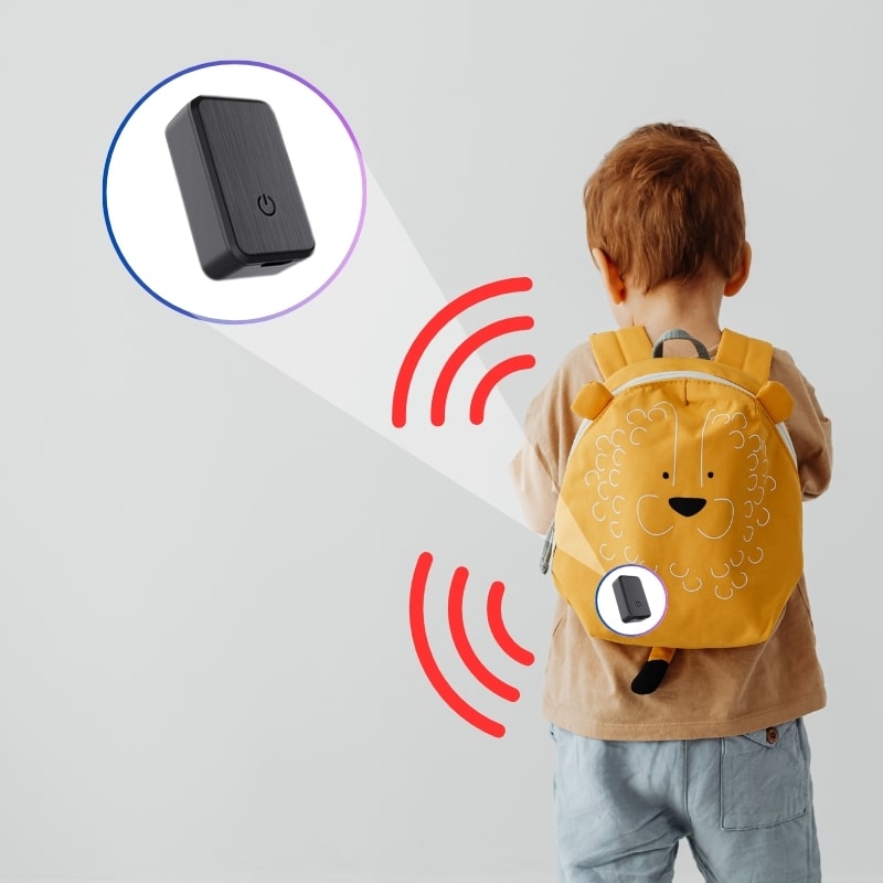 Mini GPS Tracker für Kinder – Echtzeit-Tracking ohne Abonnement, Kompakt und Diskret, Virtueller Zaun, Fernabhören, Schwarz 1