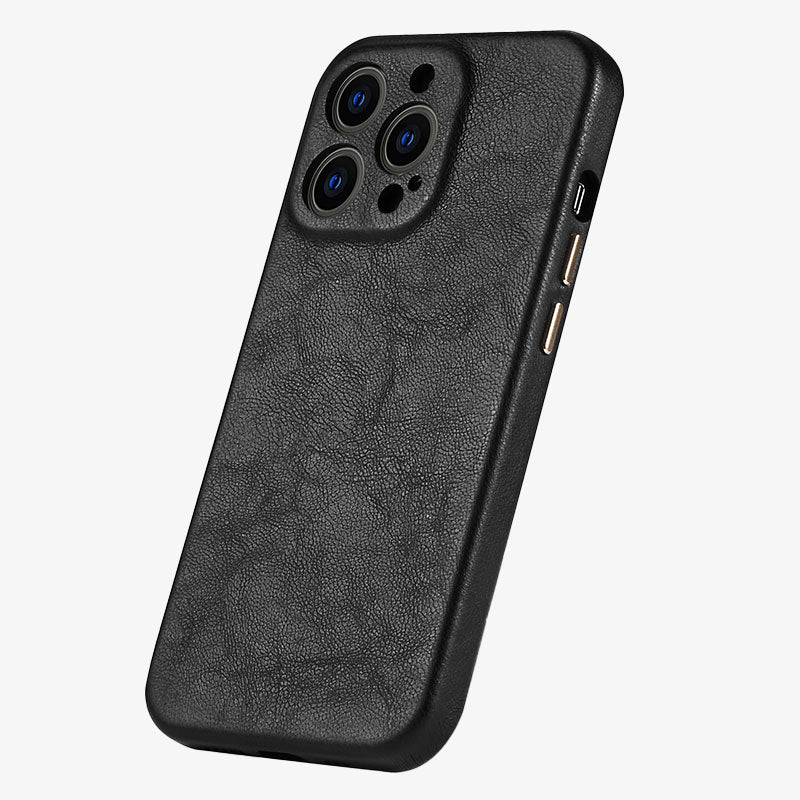 Premium-Lederhülle für iPhone 14 - Robuster Schutz & Stil 4