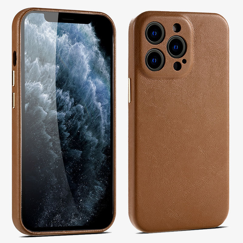 Premium-Lederhülle für iPhone 14 - Robuster Schutz & Stil 6