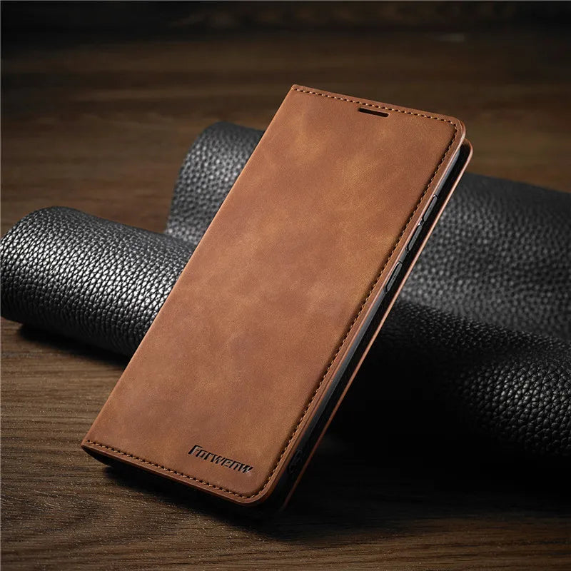 Premium Leder Handyhülle für iPhone 13 und iPhone 14 mit Magnetverschluss – Stilvoller Schutz und Elegantes Design 4