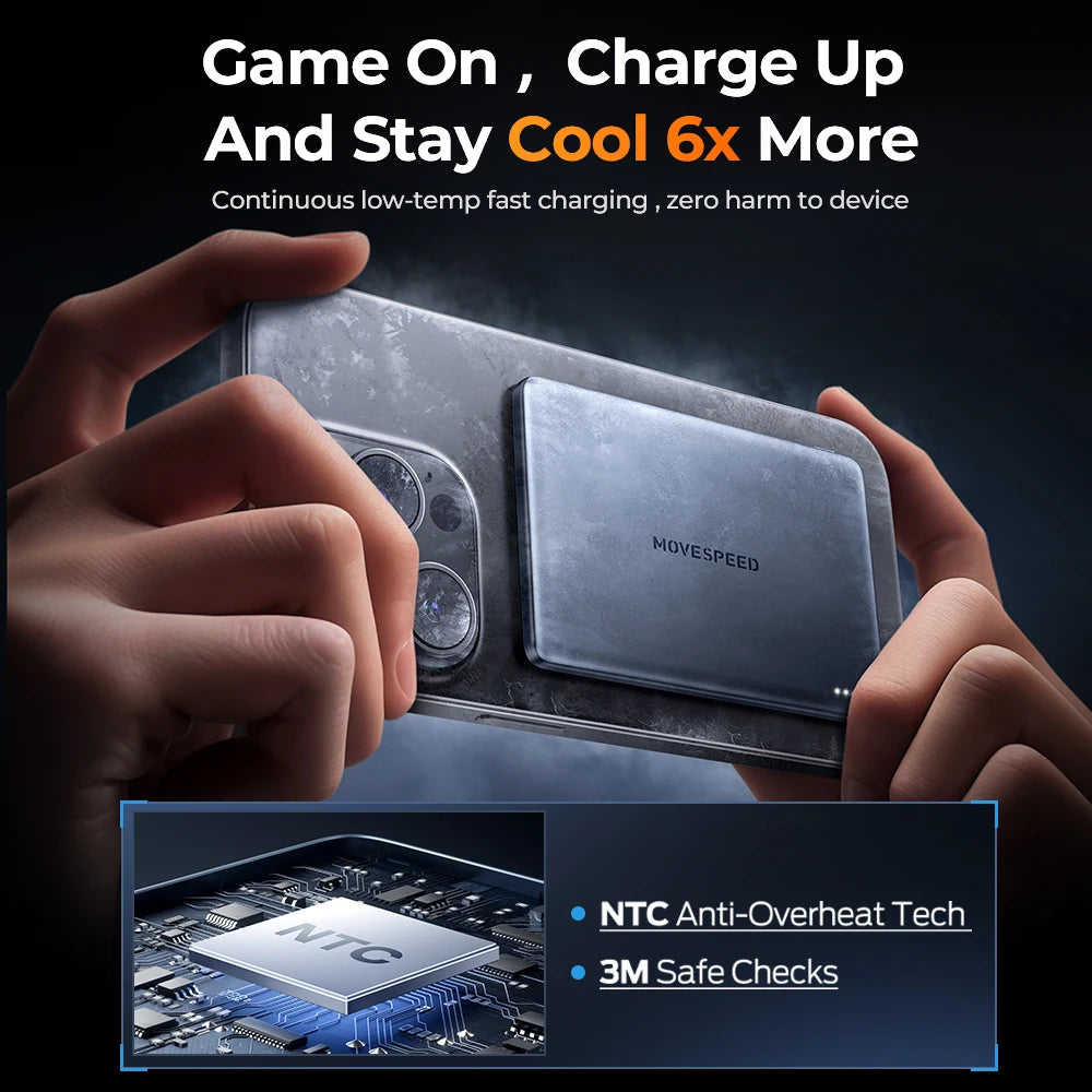 Slim Power Bank 5000 mAh mit Schnellladung – Tragbares Ladegerät für iPhone, Ultraleicht und Hochgeschwindigkeitsladen 4