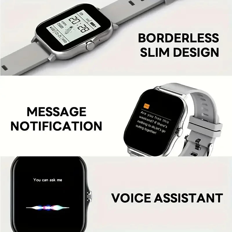 Smartwatch mit Voll-Touchscreen und Herzfrequenzmonitor – Bluetooth-fähig, Wasserdicht, Sportmodi, Fitness Tracker 5